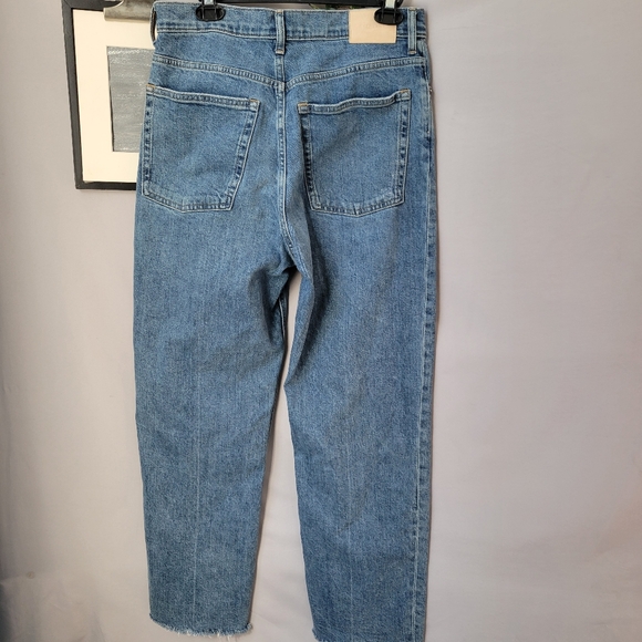 Everlane The Way High Denim Jean Organic Cotton Raw Hem 30 Long - Picture 4 of 16